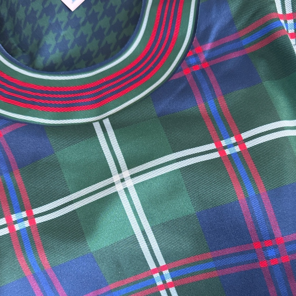 Gretchen Scott Shake Your Tushy Dress Middleton Plaid Green Size M Gorgeous! - Picture 6 of 7